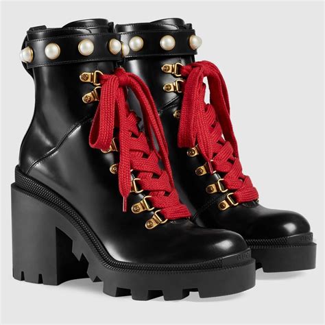 black gucci boots red laces|Gucci boots black friday.